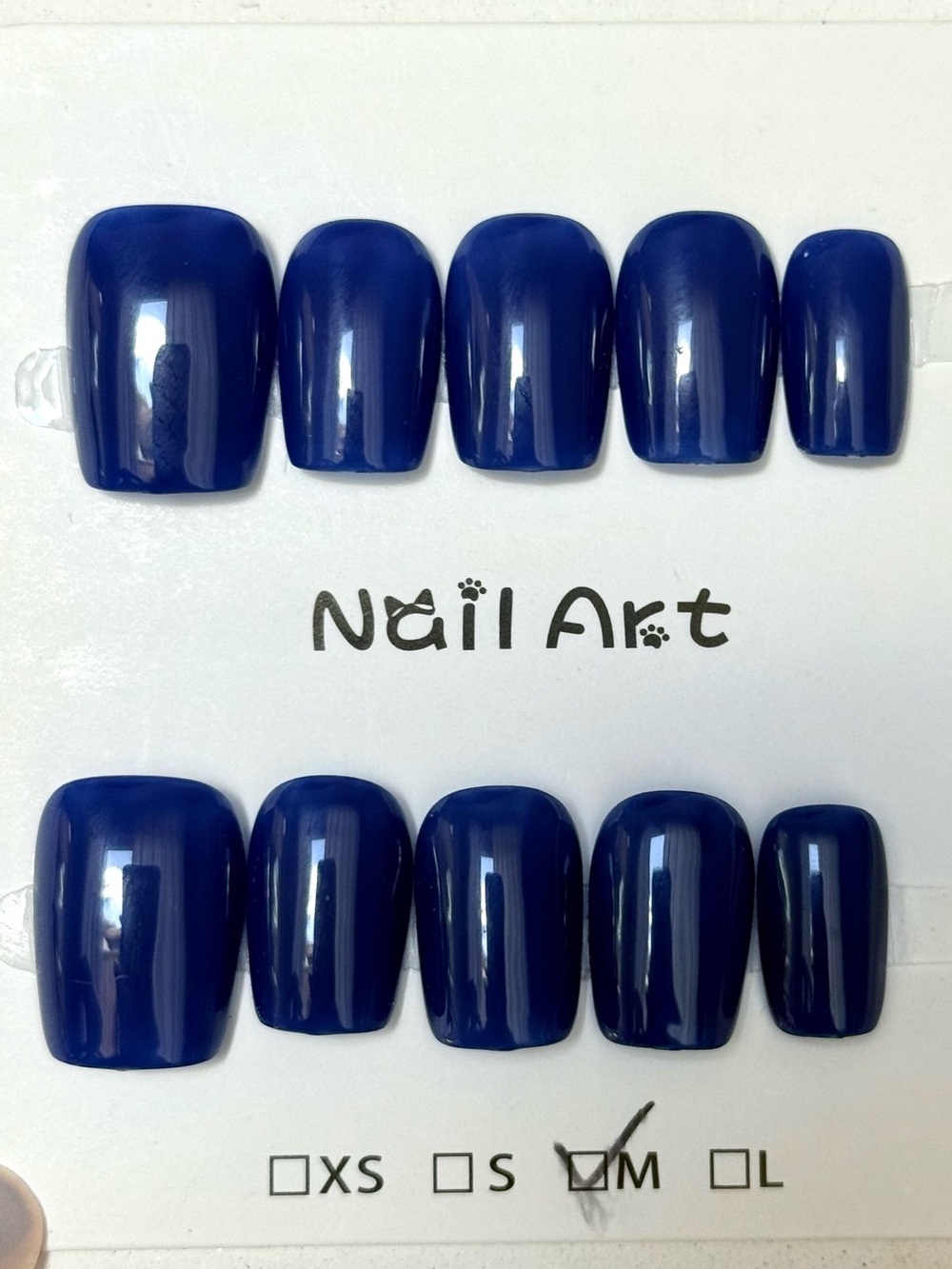 Nail Art Press-On Set in Deep Blue - Unbranded